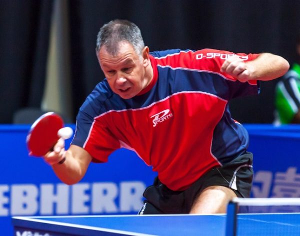 Erik Van Veenendaal playing ping pong