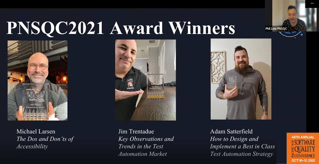 PNSQC 2021 Award Winners